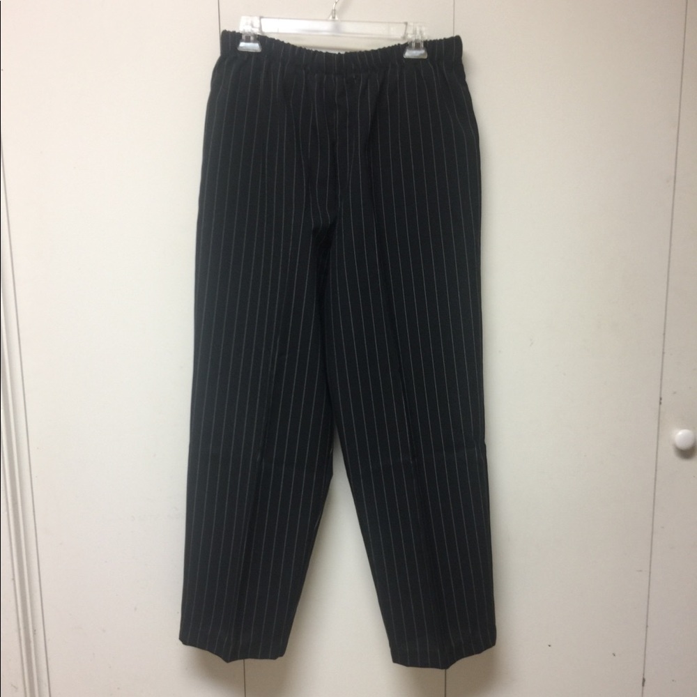 Classic black pin striped dress pants